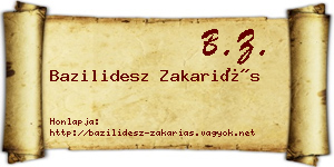 Bazilidesz Zakariás névjegykártya